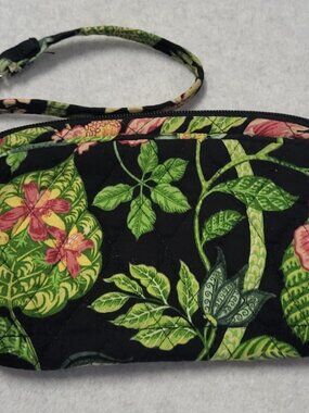 Vera Bradley Pink Green Floral Cosmetic bag